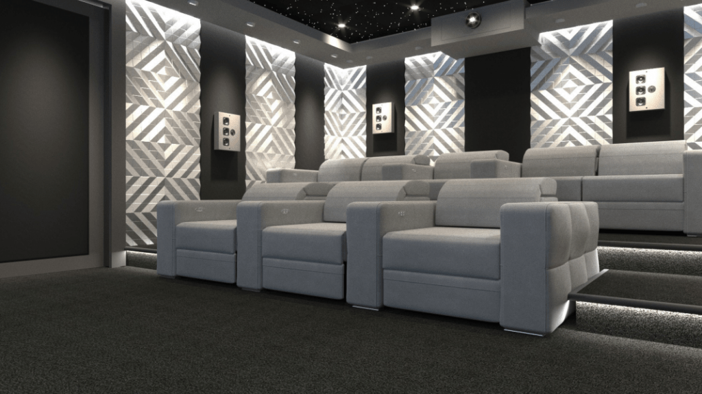 Home cinema 3D generated image